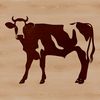 A high-quality illustration of a cow in vector format.