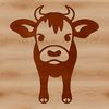 Cute Cow Design Clip Art Cute farm animal illustration, vector art design.
