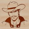 A vector illustration of a cowboy, suitable for various digital applications and designs.