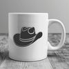 Western Style Hat Vector Graphics A traditional cowboy hat made from vector art, ideal for cutting machines or laser cutters.