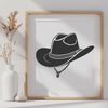Vintage Cowboy Headpiece A classic cowboy hat illustrated in a vector format.