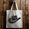 Cowboy Headgear Vector Art A classic western-style cowboy hat with a wide brim and indented crown.