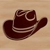 Classic Cowboy Hat SVG Illustration SVG vector illustration of a classic cowboy hat with a wide brim and high crown.