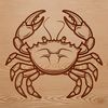 Beautiful Crab Illustration for Vector Projects A digital illustration of a crab, ideal for graphic design projects requiring vector art.
