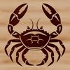 Delicate Crab Design A vector art representation of a crab, suitable for use with cutting machines or as a stencil design.