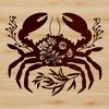 Whimsical Vector Crab Design A digital illustration of a crab, designed with vector art techniques.