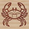 Crab Silhouette A simple line drawing illustration of a crab, suitable for vector design.