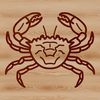 Whimsical Crab Design Vector A digital illustration of a crab, a marine animal found in coastal areas.