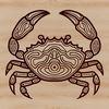 Wildly Ornate Crab Design A stylized illustration of an ornate wild animal, depicted in a detailed vector format suitable for various applications.