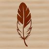 A detailed illustration of a single feather in various stages of unfolding, suitable for use as clip art in design projects.