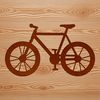 A graphic representation of a bike featuring a stylized design suitable for various applications.