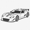 Racing Car Illustration Vector Art A detailed illustration of a racing car designed as vector art.
