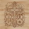 Decorative Religious Art Clipart An ornate crucifix with intricate design elements, suitable for vector art and digital cutting projects.