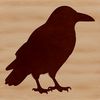 Illustrative vector art of a crow bird with sleek silhouette.