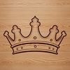 A stylized illustration of a crown with intricate details.