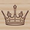 Regal Motif Icon An SVG icon of a crown featuring a traditional regal motif.