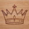 Royal Design Vector Image A detailed crown design created in vector format, suitable for cutting machines like Cricut or laser cutters.