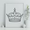 Vector Crown Illustration A digital crown illustration in SVG format, suitable for cutting machines and vector design.