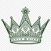 Stylized Crown Clip Art Symbol An SVG design element featuring a stylized crown shape with clean lines and sharp edges.