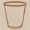 Simple Drinkware Vector Art A vector illustration of a standard drinkware cup with a simple design.