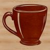 Basic Cup SVG Design A simple illustration of a standard-sized cup with straight sides and a flat base.