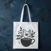 Floral Coffee Cup Design SVG File A simple coffee cup design featuring a floral pattern.