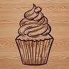 Free Cupcake Graphics and Designs A colorful cupcake design featuring a rounded base and layered frosting.