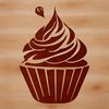 Beautiful Bakery Design Clip Art Illustrated cupcake design for crafting and design projects.
