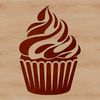 Colorful Cupcake Design Vector A vector graphic design of a delicious cupcake with colorful toppings on a flat surface.