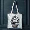 A colorful cupcake design made from vector shapes suitable for commercial or personal use in various digital formats.
