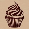 A digitally designed illustration of a single serving-sized dessert cake with creamy frosting.