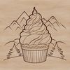 Sweet Treat SVG Graphics A digital representation of a classic dessert treat, designed as scalable SVG graphics.