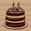 Birthday Cake Design SVG Icon An SVG graphic representation of a classic birthday dessert design.