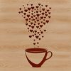 Simple Cup Illustration with Hearts A simple design of a cup filled with love hearts, perfect for a creative project.