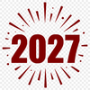 New year 2027 graphic with quotes in simple vector design.