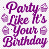 A colorful vector illustration of a happy birthday message in modern font style.