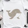Whale Outline Vector Illustration A vector illustration of a whale in outline form.