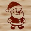 Jolly old man in red suit, beard, and hat, symbolizing the festive season.