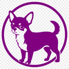 An svg silhouette of a chihuahua for digital design and crafts.