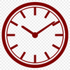 A digital illustration of a modern clock in vector format for commercial or personal use.