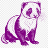 A cartoon ferret in a playful pose.