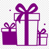 A digital vector illustration of a gift box with a ribbon and bow.