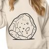 A graphical representation of a rock designed as a cuttable template for crafts or design projects.