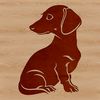 Adorable Dachshund Vector Illustration A vector illustration of a Dachshund sitting on its haunches, suitable for various design applications.