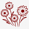 Yellow Centered Daisy Vector Image A single white daisy with yellow center on a green stem, suitable for clip art and vector design.