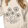 Beautiful Daisy Graphics in Multiple Styles A vector graphic representation of a single daisy in various colors and styles for digital use.