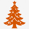 A stylized vector illustration of a festive Christmas tree, suitable for commercial or personal use.