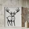 Wild Animal Illustration SVG Free Download Simple line drawing of a deer in a wild animal setting.