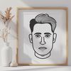Free Line Art of a Male Figure A simple line drawing of a male figure in various poses and stances.