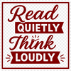 Illustrated vector graphic of a person reading a book with inspirational quotes.
